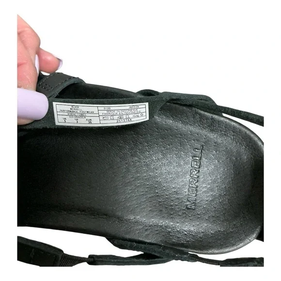 Merrell - NWT - Select Grip Black Strappy Sandals - Picture 6 of 7